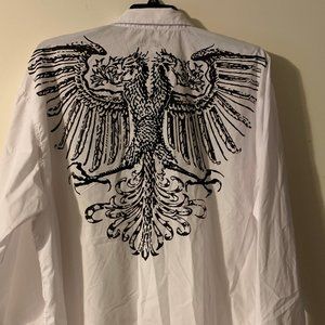 Mens Urban Label 4XL XXXXL Long Sleeve Phoenix Modern Design Shirt Big Tall Nice